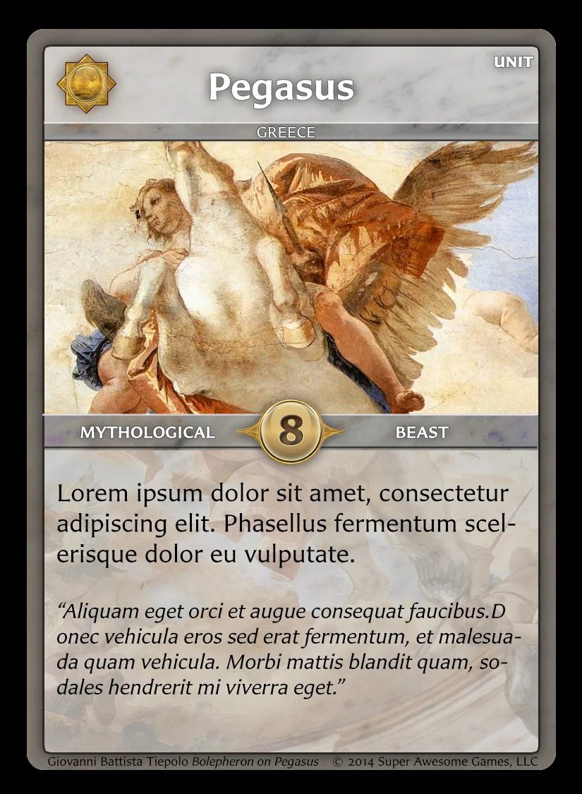TCG Design — Creature Frames