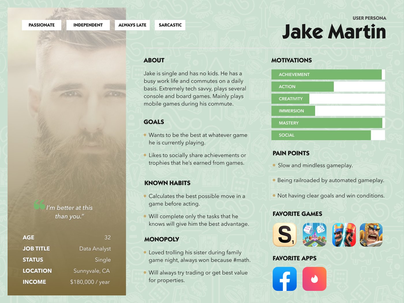 UX Research — Persona — Jake